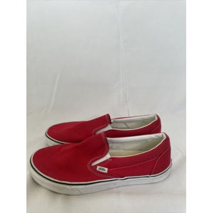Men's Vans Red Slip On Sneakers Size 11.5